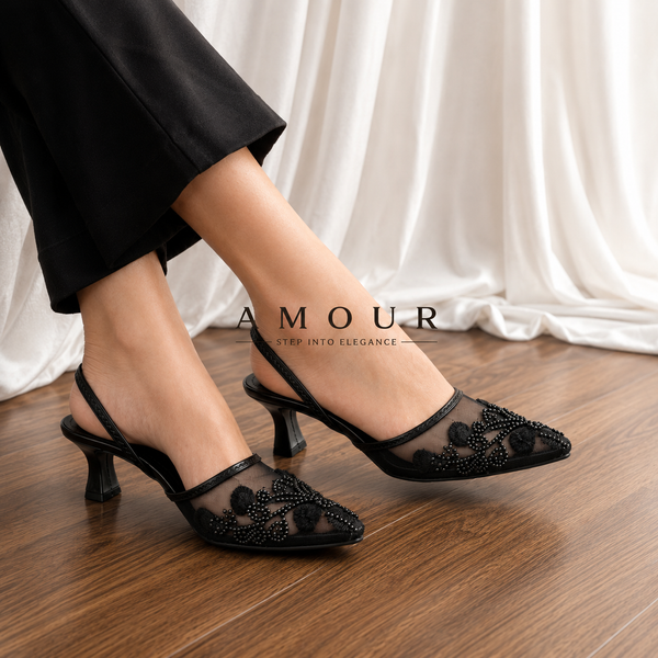 Amour Shoes WS33 Black