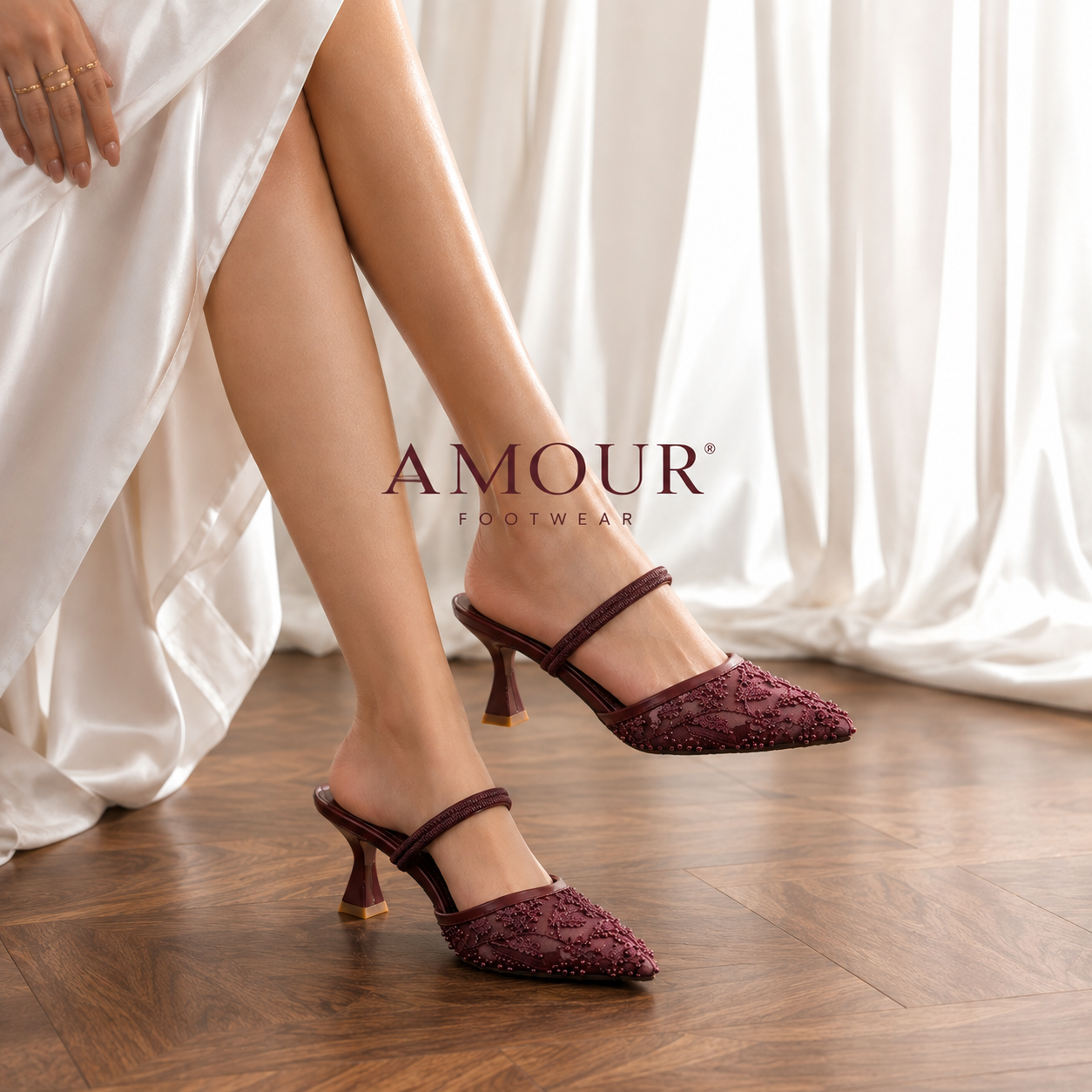 Amour Shoes WS23 Meroon