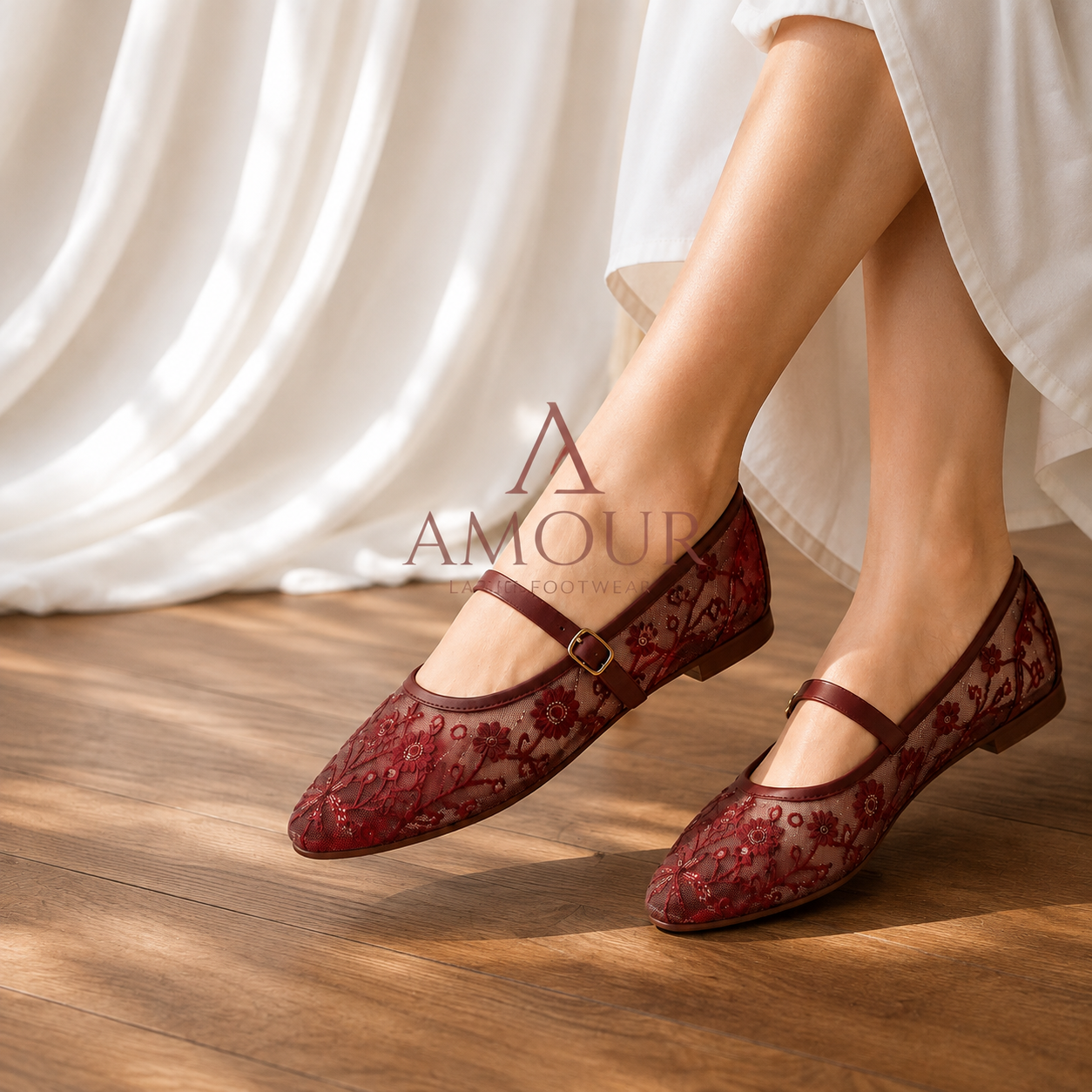 Amour Shoes WS02 Mahroon
