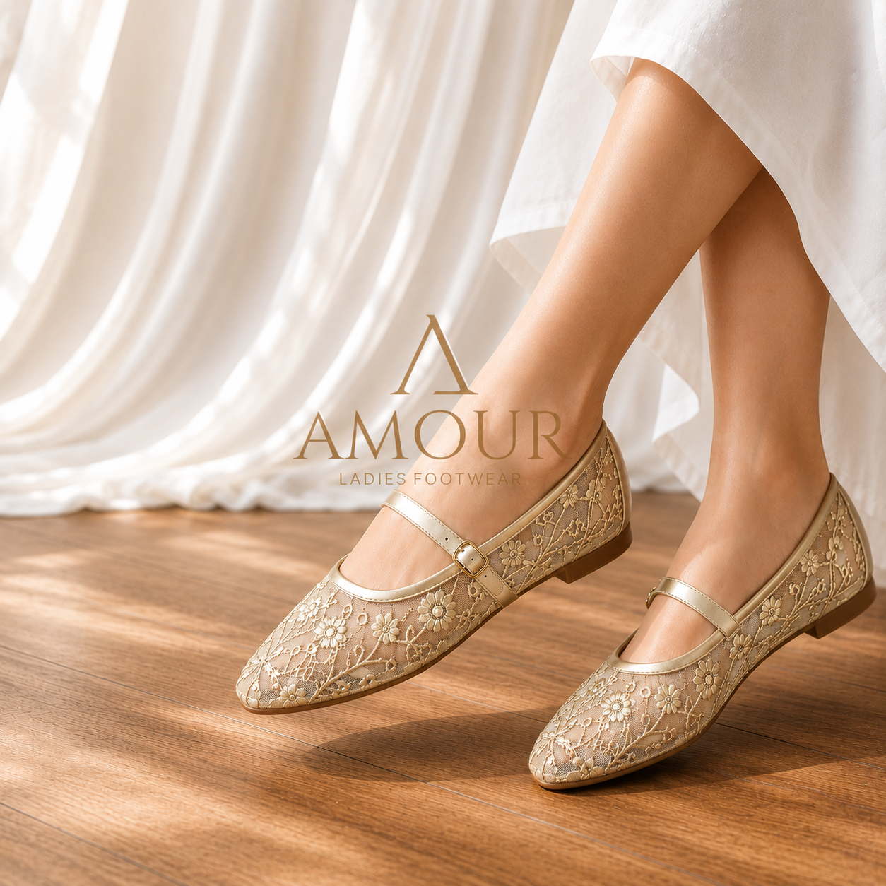 Amour Shoes WS02 Golden