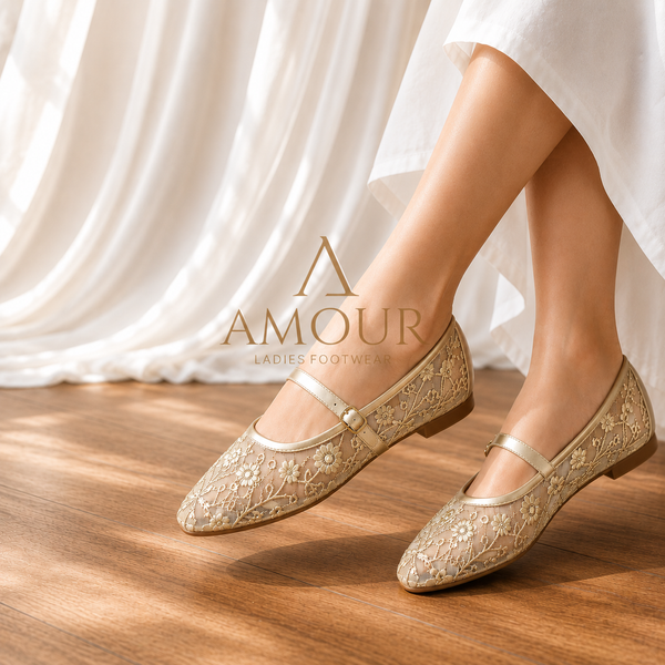 Amour Shoes WS02 Golden