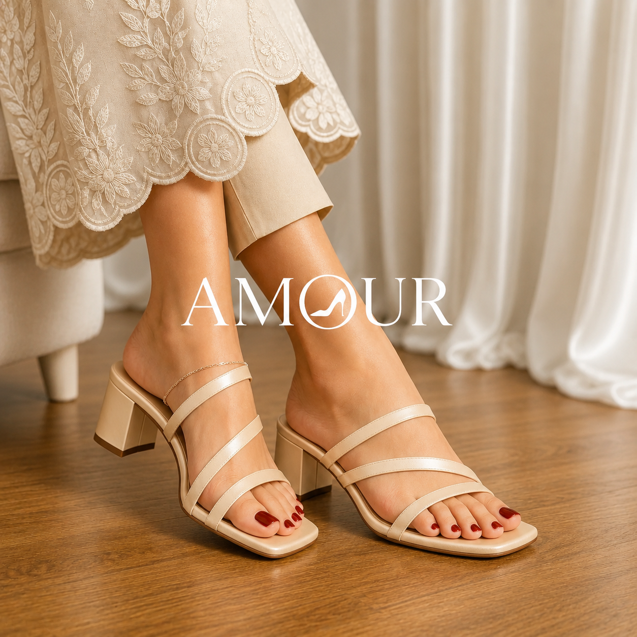 Amour Heels 2 Inch AD2 Beige