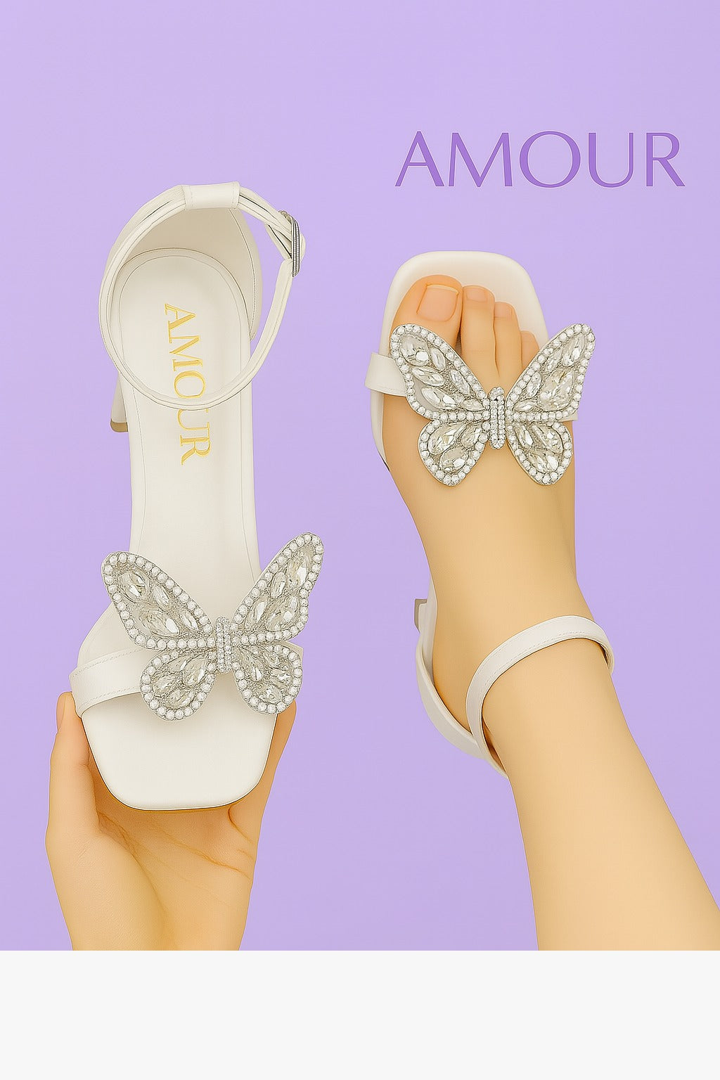 Amour Heels 2 Inch AD10 White