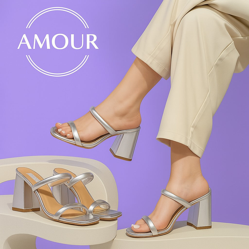 Amour 3 inches Heel AD40-silver