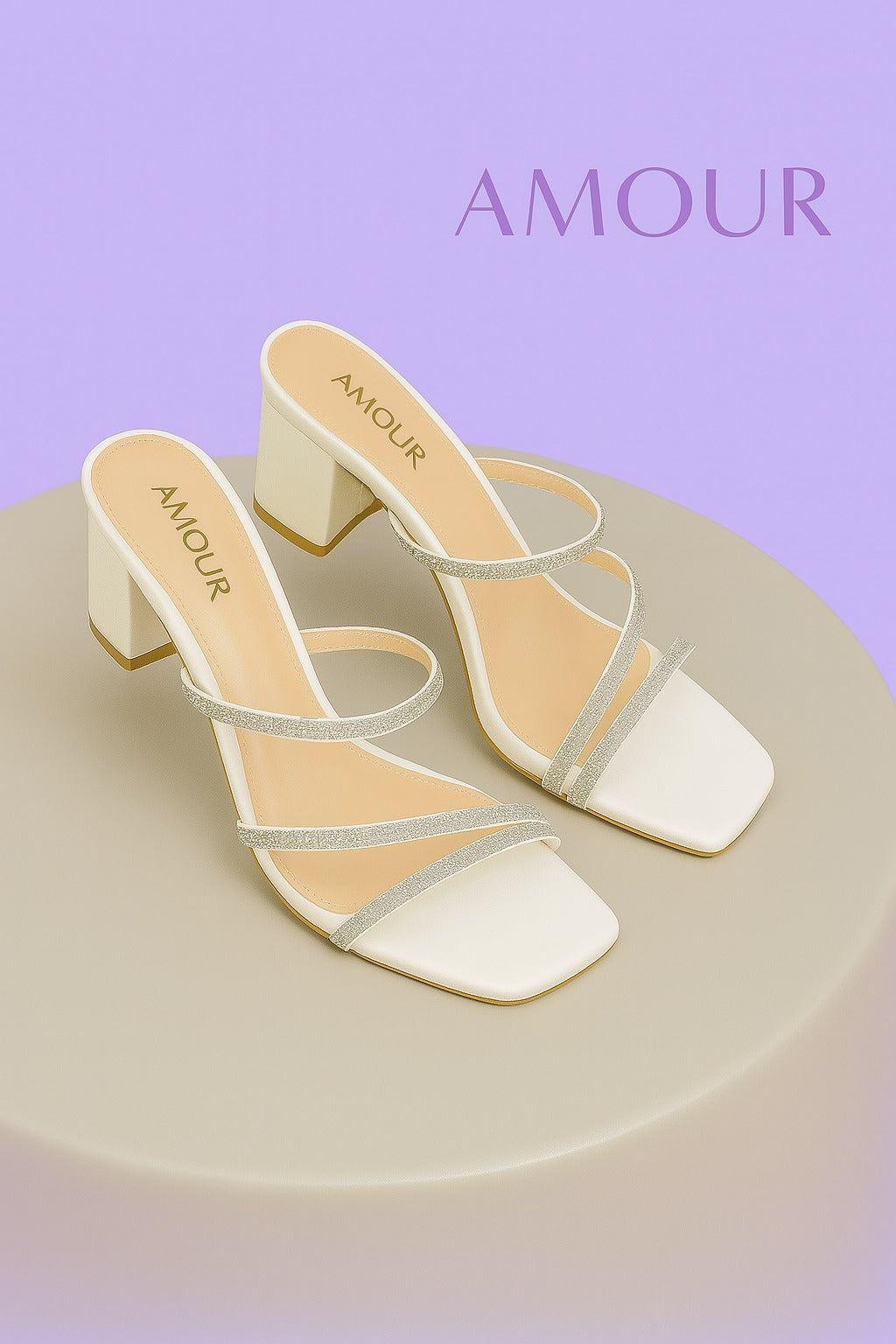 Amour Heels 2 Inch AD7 White