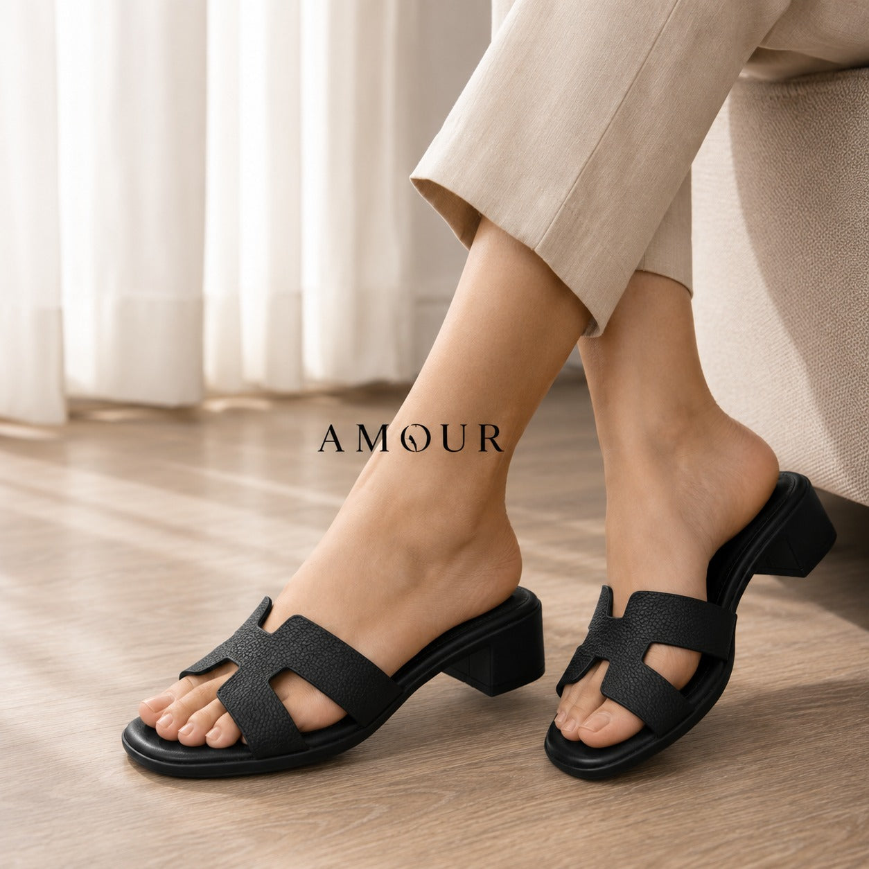 Amour AD19 Heel 2 Inch Black