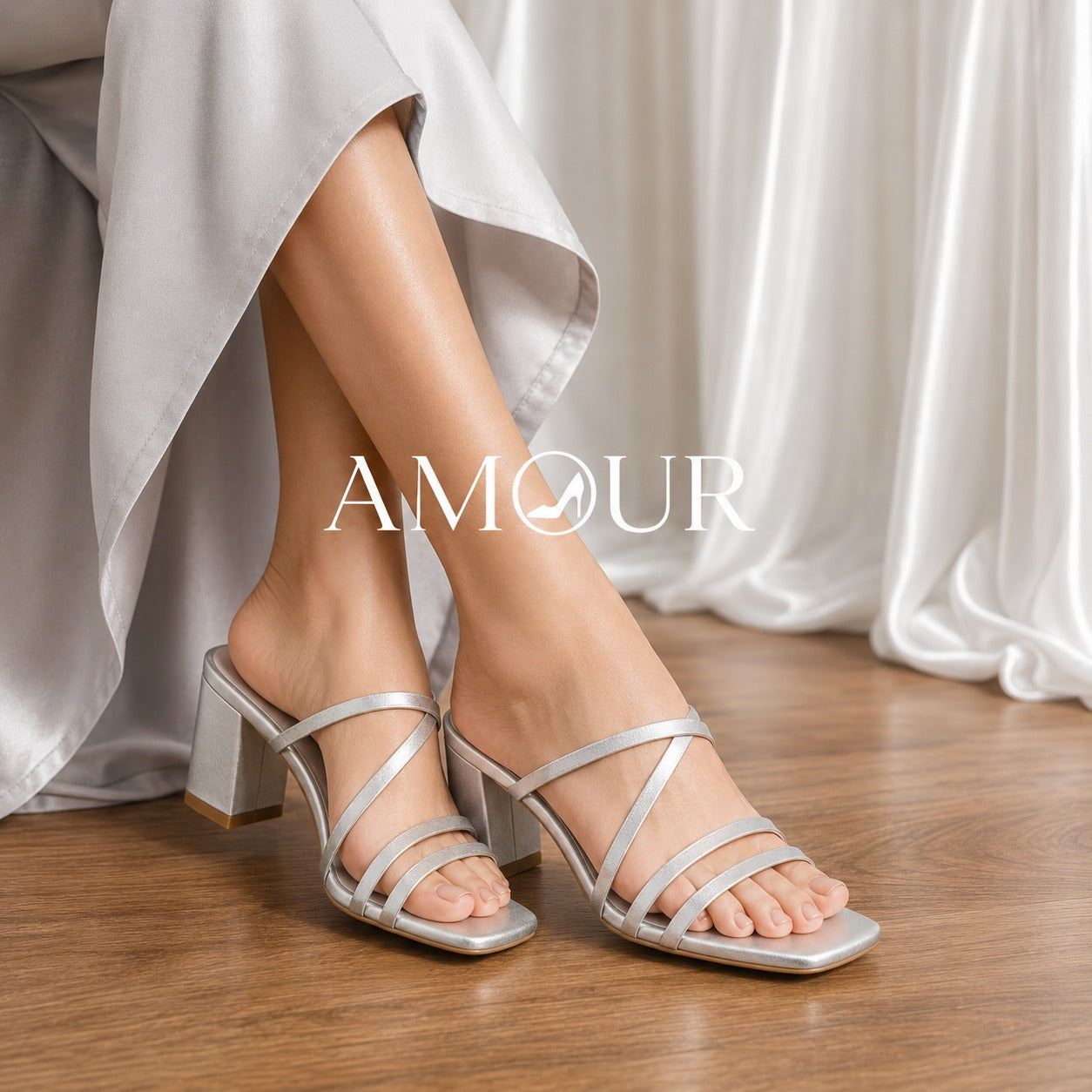 Amour Heels 2 Inch AD8 Silver